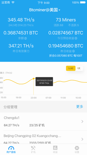 BTC移动交易界面