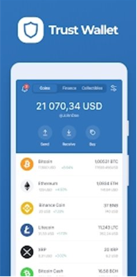 TrustWallet多链资产管理界面