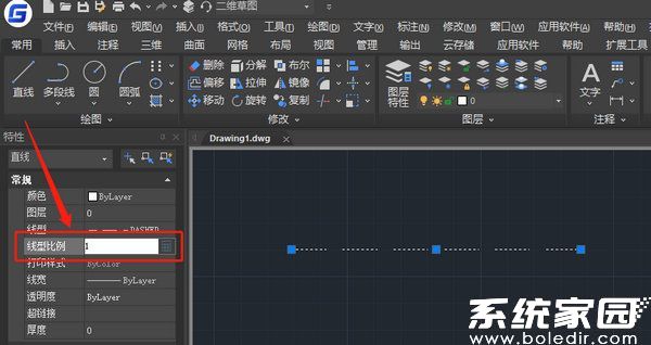 特性面板参数调整示意图
