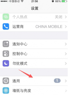 苹果手机设置界面示意图