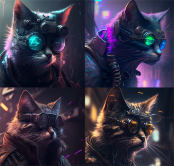 赛博朋克猫形象